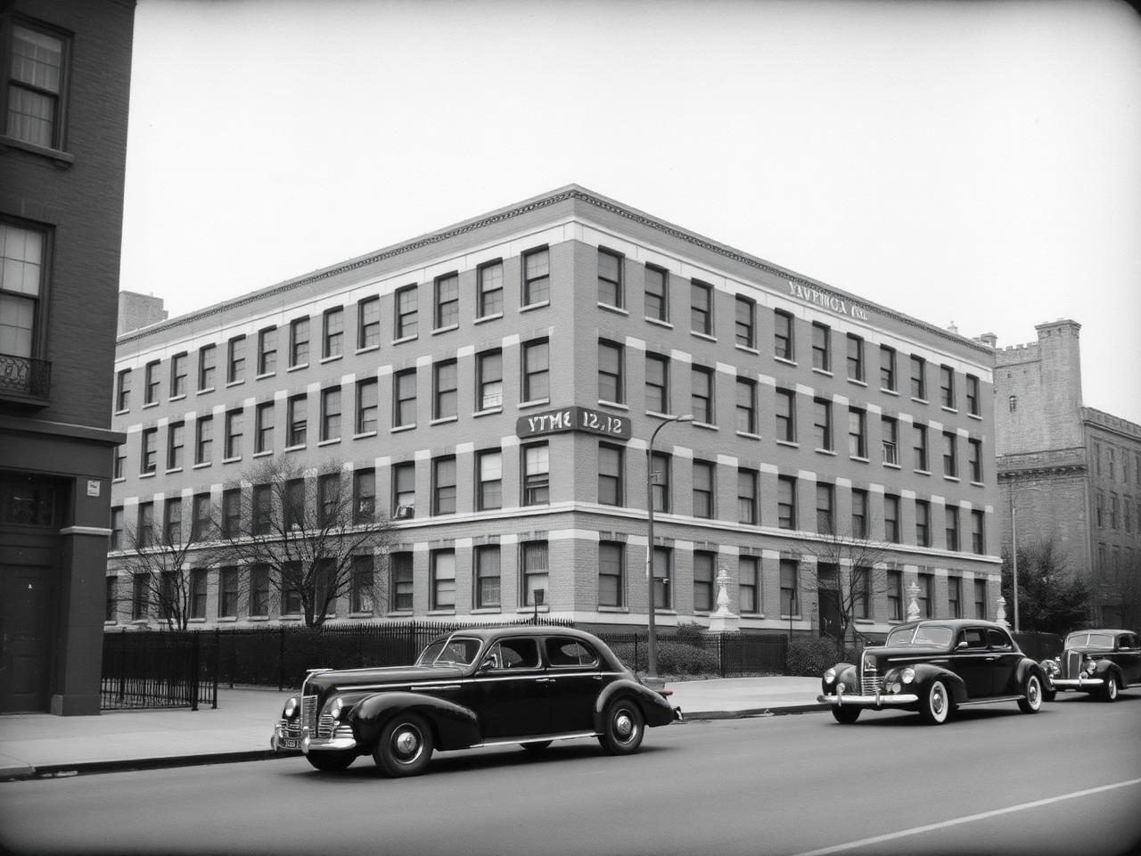 Archival photograph of the historic Harlem YMCA building on West 135th Street